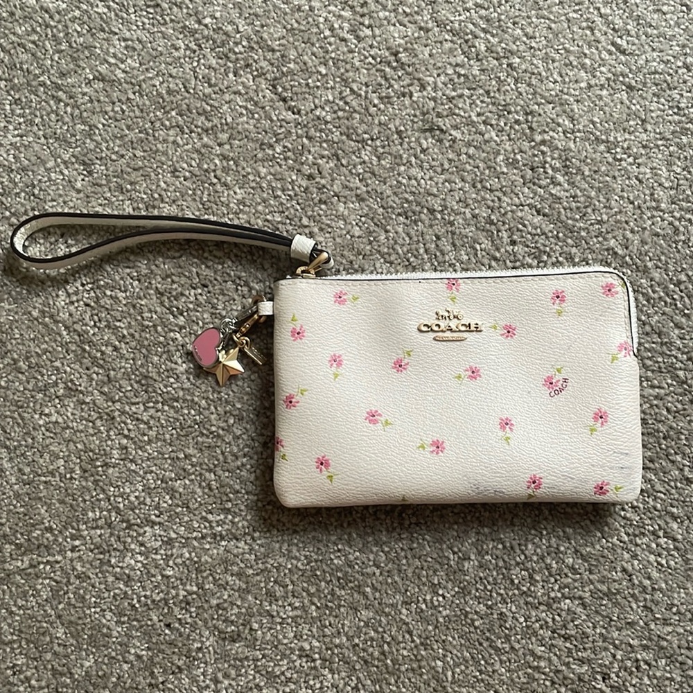 Coach Wristlet with Two Charms